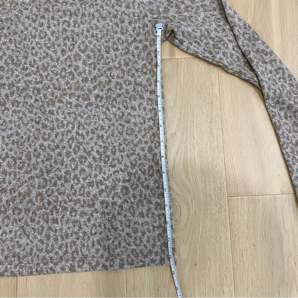 Zara | Leopard Print Brown Turtleneck Longsleeve Top 🤎 - Picture 6 of 7